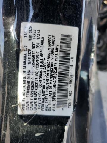 5FNRL5H64CB025977 - 2012 HONDA ODYSSEY EXL BLACK photo 14