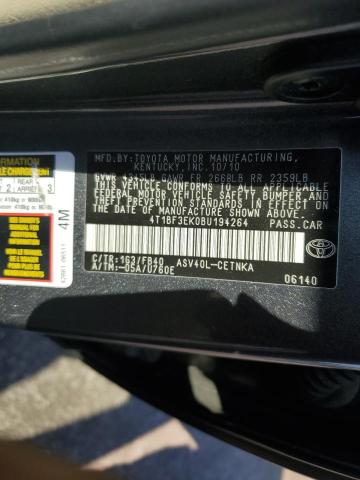 4T1BF3EK0BU194264 - 2011 TOYOTA CAMRY BASE GRAY photo 12