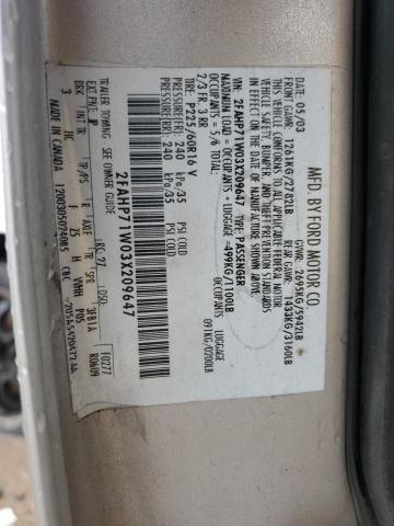 2FAHP71W03X209647 - 2003 FORD CROWN VICTORIA POLICE INTERCEPTOR BEIGE photo 13