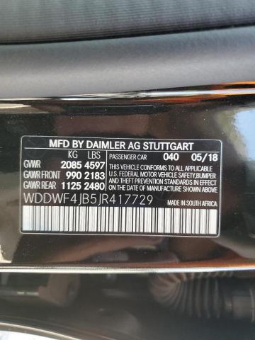 WDDWF4JB5JR417729 - 2018 MERCEDES-BENZ C 300 黑色 照片 12