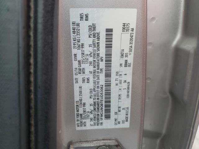 1FMCU9G97EUD53082 - 2014 FORD ESCAPE SE SILVER photo 14