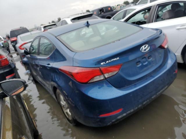 KMHDH4AE1EU123684 - 2014 HYUNDAI ELANTRA SE BLUE photo 2