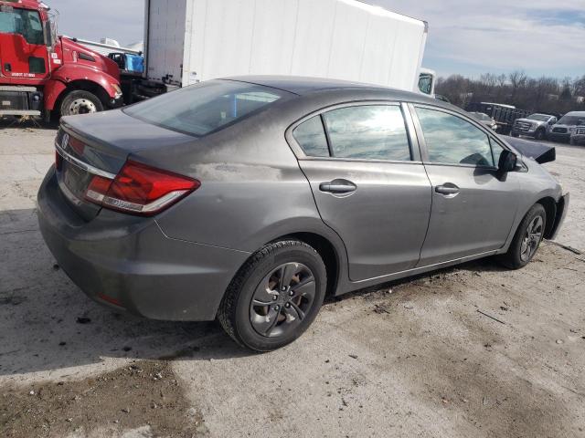 19XFB2F57DE090134 - 2013 HONDA CIVIC LX GRAY photo 3