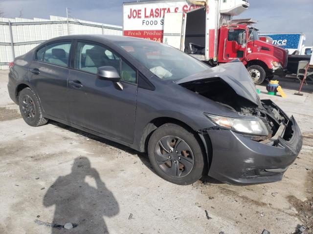 19XFB2F57DE090134 - 2013 HONDA CIVIC LX GRAY photo 4