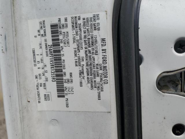 2FAHP71V59X135593 - 2009 FORD CROWN VICT POLICE INTERCEPTOR WHITE photo 13