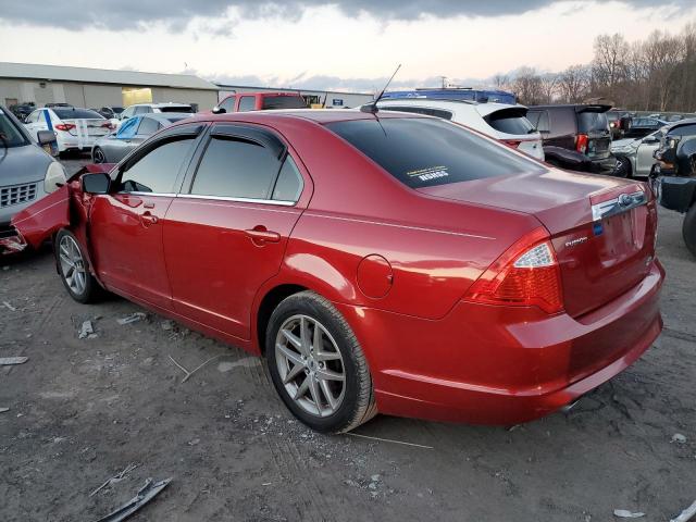 3FAHP0JG9AR240035 - 2010 FORD FUSION SEL RED photo 2