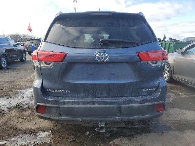 5TDBZRFH3KS735569 - 2019 TOYOTA HIGHLANDER LE BLUE photo 6