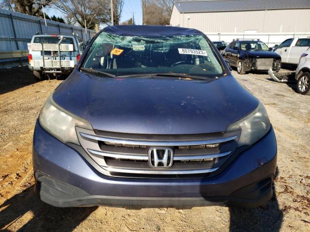 2HKRM3H3XEH555687 - 2014 HONDA CR-V LX BLUE photo 5