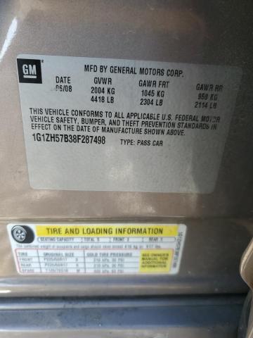 1G1ZH57B38F287498 - 2008 CHEVROLET MALIBU 1LT Qəhvəyi foto 12