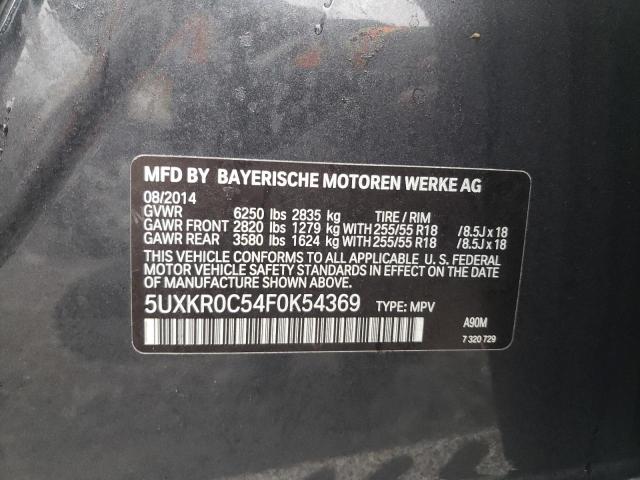 5UXKR0C54F0K54369 - 2015 BMW X5 XDRIVE35I BLACK photo 12