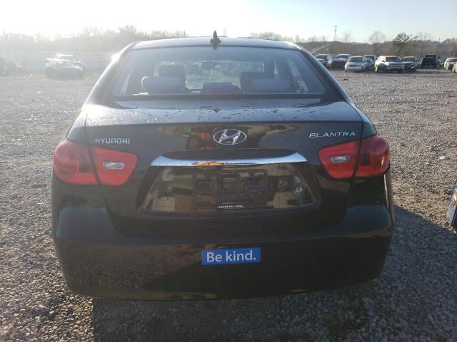 KMHDU4AD2AU210765 - 2010 HYUNDAI ELANTRA BLUE BLACK photo 6