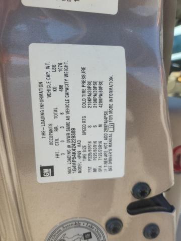 1G4HP54K424229389 - 2002 BUICK LESABRE CUSTOM GRAY photo 12