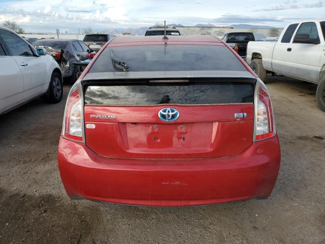 JTDKN3DU6F0400081 - 2015 TOYOTA PRIUS RED photo 6