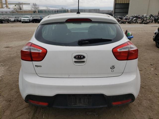 KNADM5A32C6019675 - 2012 KIA RIO LX WHITE photo 6