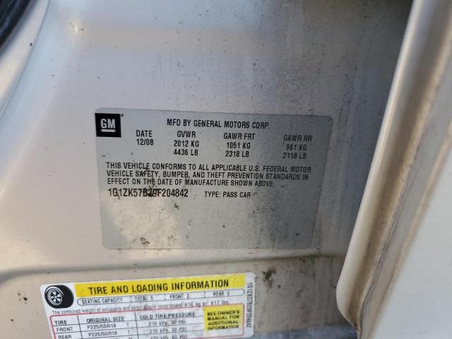 1G1ZK57B29F204842 - 2009 CHEVROLET MALIBU LTZ 金色 照片 12