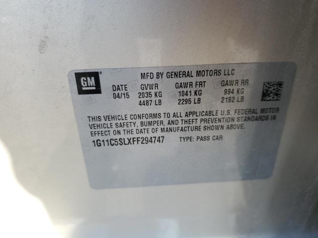 1G11C5SLXFF294747 - 2015 CHEVROLET MALIBU 1LT 金色 照片 13