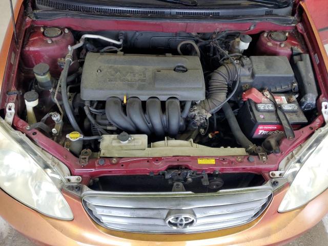 1NXBR32E64Z200254 - 2004 TOYOTA COROLLA CE Bordeaux Foto 11