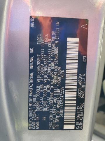 5TBRT34126S472282 - 2006 TOYOTA TUNDRA ACCESS CAB SR5 SILVER photo 12