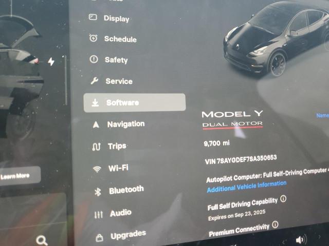 7SAYGDEF7SA350653 - 2025 TESLA MODEL Y BLACK photo 9