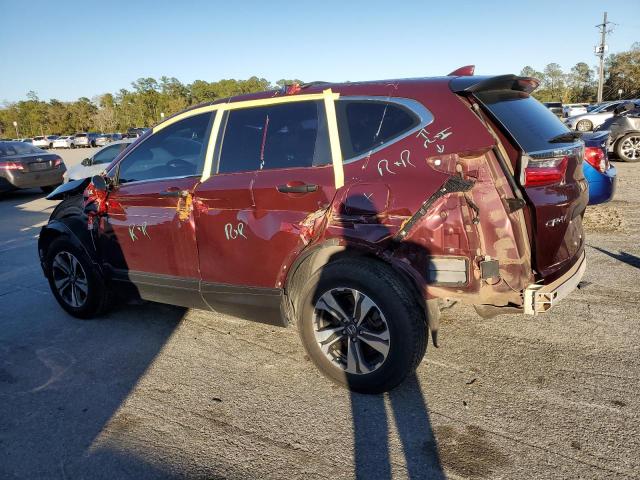 2HKRW6H32KH215618 - 2019 HONDA CR-V LX BURGUNDY photo 2