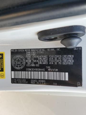 5TDBK3EH1BS084445 - 2011 TOYOTA HIGHLANDER BASE Белый фото 13