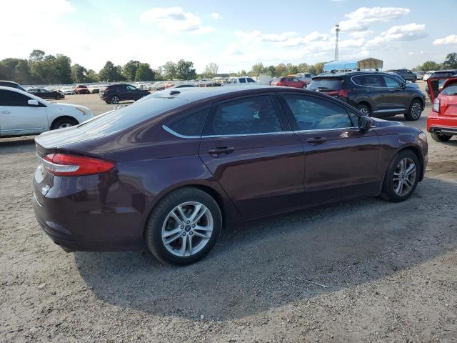 3FA6P0HD8JR142777 - 2018 FORD FUSION SE MAROON photo 3