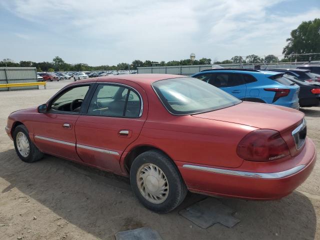 1LNFM97V9WY685061 - 1998 LINCOLN CONTINENTA Czerwony zdjęcie 2