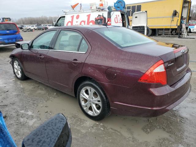 3FAHP0HA2CR374762 - 2012 FORD FUSION SE BURGUNDY photo 2