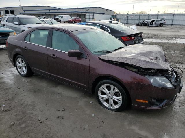 3FAHP0HA2CR374762 - 2012 FORD FUSION SE BURGUNDY photo 4