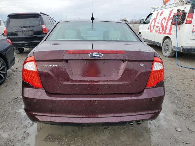 3FAHP0HA2CR374762 - 2012 FORD FUSION SE BURGUNDY photo 6