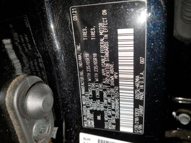 5TDHZRBH8MS155740 - 2021 TOYOTA HIGHLANDER XLE BLACK photo 14