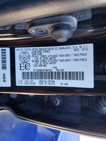 3TYDZ5BN3NT007921 - 2022 TOYOTA TACOMA DOUBLE CAB შავი ფოტო 12