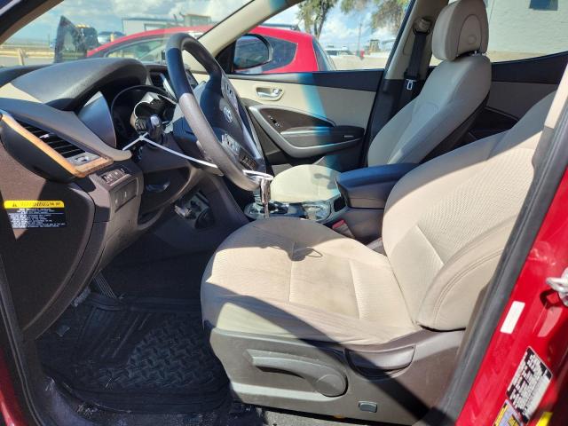 5XYZTDLB2GG366808 - 2016 HYUNDAI SANTA FE S RED photo 7