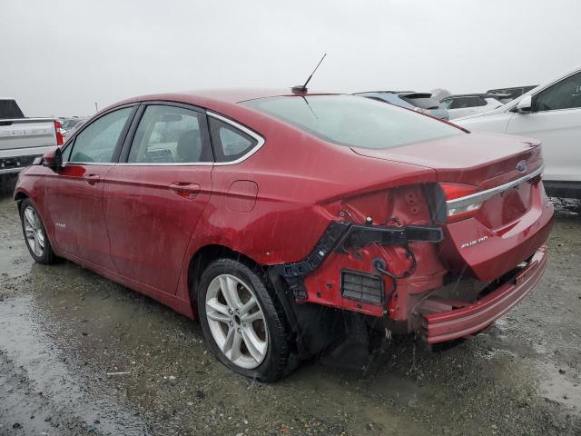 3FA6P0LUXJR172547 - 2018 FORD FUSION SE HYBRID RED photo 2