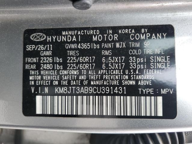 KM8JT3AB9CU391431 - 2012 HYUNDAI TUCSON GL 银色 照片 14