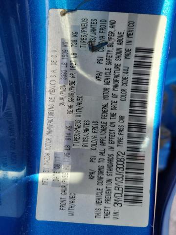 3MYDLBYV3JY300872 - 2018 TOYOTA YARIS IA 蓝色 照片 12