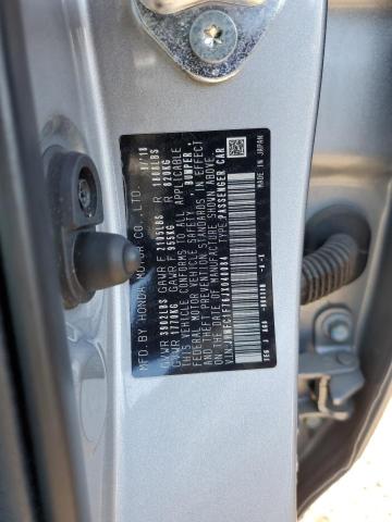 JHMFC1F76JX040084 - 2018 HONDA CIVIC EXL GRAY photo 12