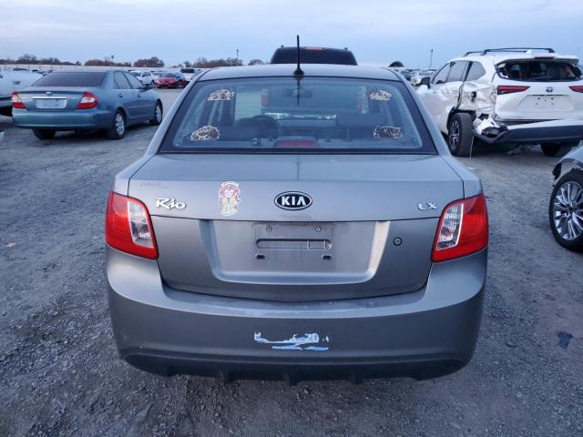 KNADH4A39A6691843 - 2010 KIA RIO LX GRAY photo 6