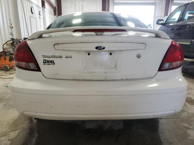 1FAFP53U37A193935 - 2007 FORD TAURUS SE WHITE photo 6