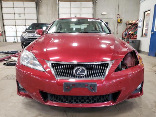 JTHCF5C22B5044818 - 2011 LEXUS IS 250 RED photo 5