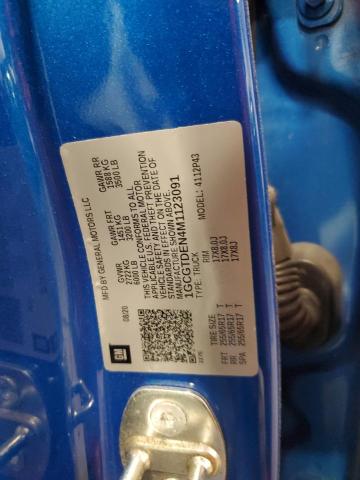 1GCGTDEN4M1123091 - 2021 CHEVROLET COLORADO Z71 BLUE photo 12