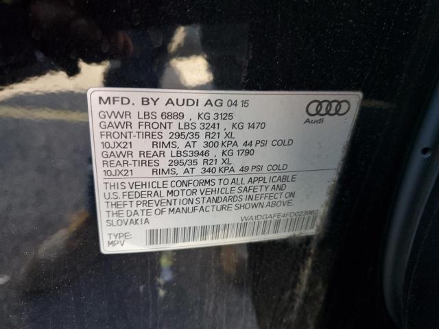 WA1DGAFE4FD023962 - 2015 AUDI Q7 PRESTIGE BLACK photo 14