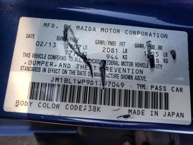 JM1BL1WP9D1797049 - 2013 MAZDA 3 I BLUE photo 12