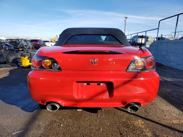 JHMAP21476S001297 - 2006 HONDA S2000 RED photo 6