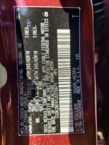 5TDKZRFH1JS276671 - 2018 TOYOTA HIGHLANDER SE Tünd qırmızı foto 14