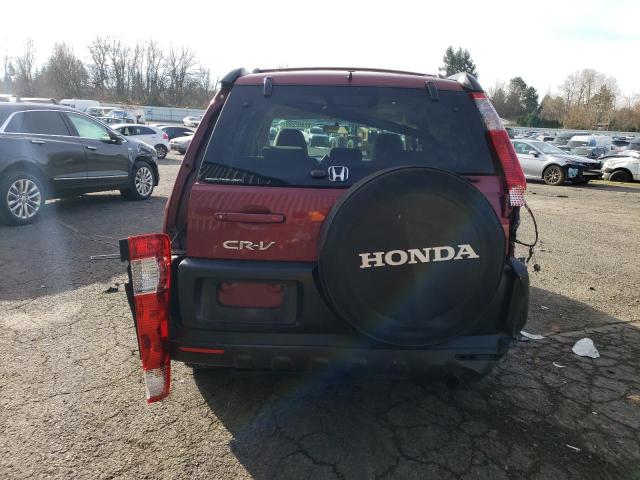 JHLRD78825C046047 - 2005 HONDA CR-V EX RED photo 6