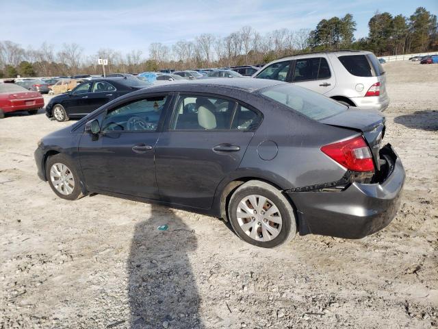 2HGFB2F58CH303158 - 2012 HONDA CIVIC LX GRAY photo 2