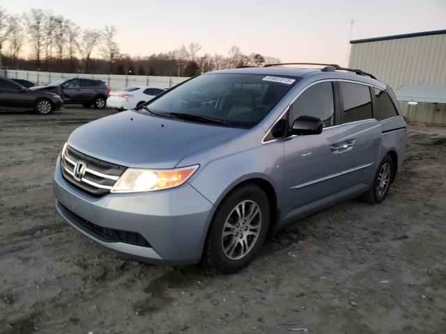 5FNRL5H61DB089699 - 2013 HONDA ODYSSEY EXL BLUE photo 1