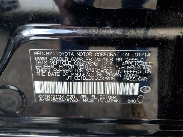 JTHCE1BL0E5022908 - 2014 LEXUS GS 350 BLACK photo 12