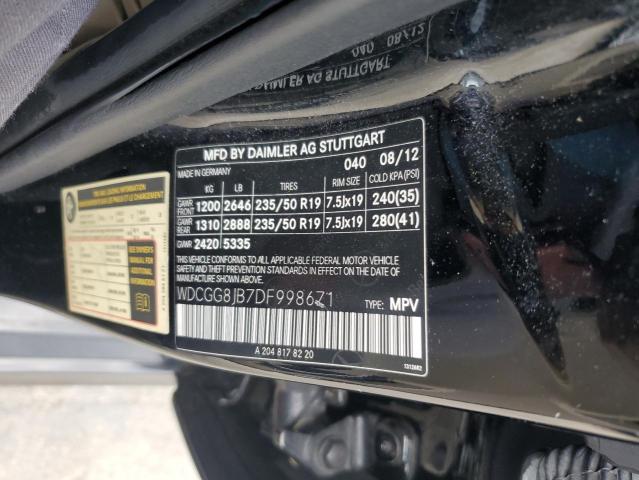 WDCGG8JB7DF998671 - 2013 MERCEDES-BENZ GLK 350 4MATIC BLACK photo 14